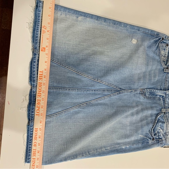 7 for all man kind distressed mid length denim skirt size 31 - Picture 8 of 8